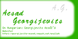 acsad georgijevits business card